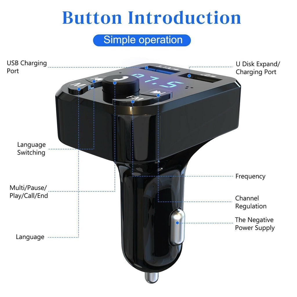 Wireless Car Bluetooth FM Transmitter