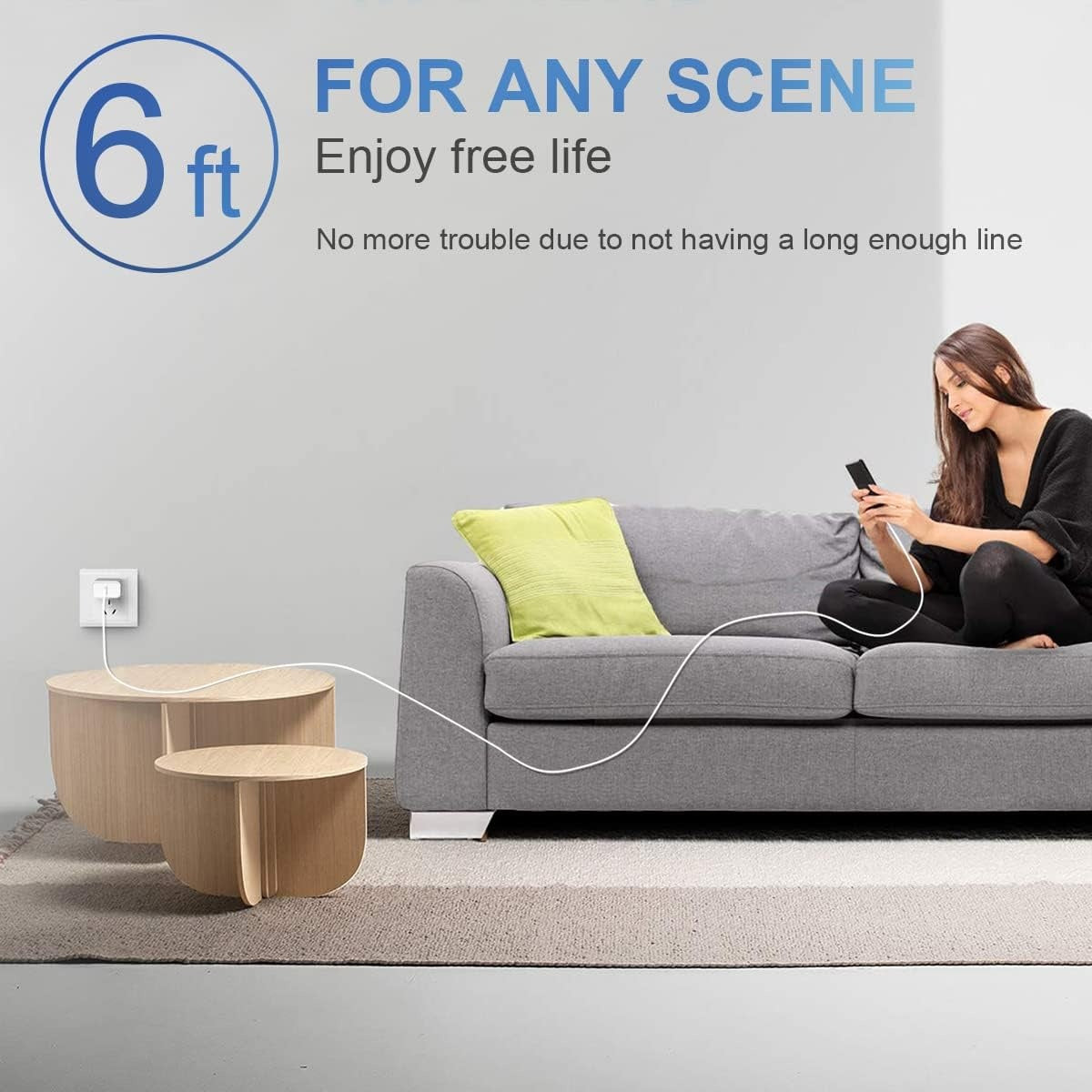 2‑Pack iPhone Fast Charger — USB‑C 20W PD Power Adapter + 6ft USB‑C