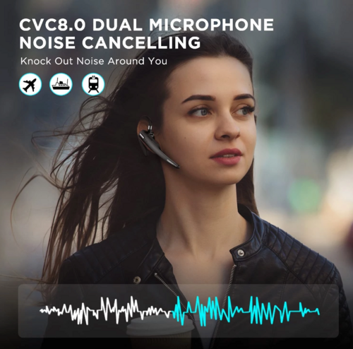Bluetooth 5.1 Headset — Dual Mic Noise Cancelling
