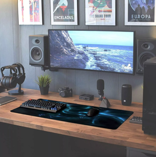 World Map Gaming Mouse Pad 31.5" × 12"