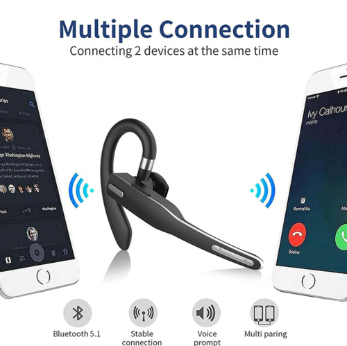 Bluetooth 5.1 Headset — Dual Mic Noise Cancelling