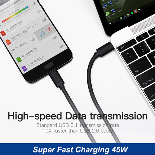 45W USB-C Super Fast Wall Charger 6FT Cable