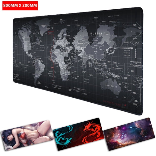 World Map Gaming Mouse Pad 31.5" × 12"