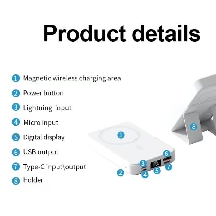 Power Bank Magnetic Portable Wireless FastCharger