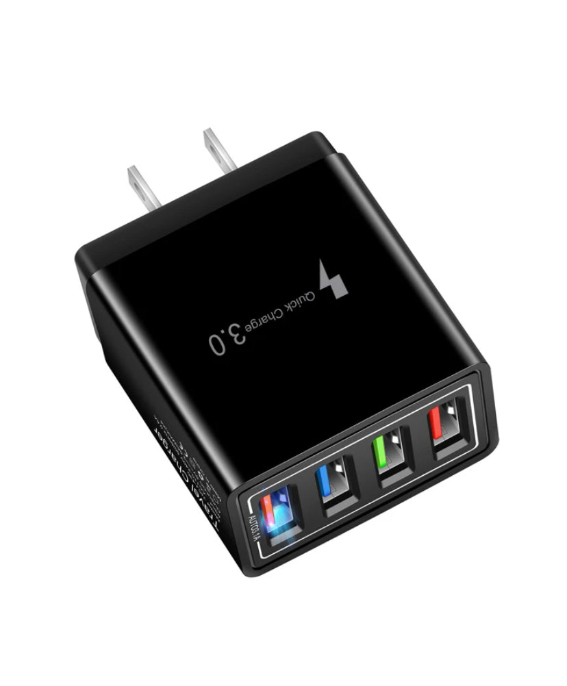 4‑Port USB Wall Charger Block