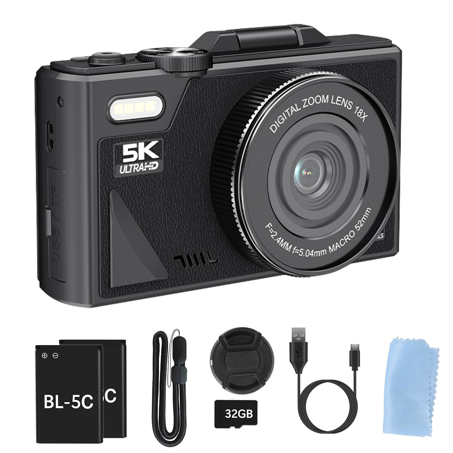 5K 75MP Vlogging Camera