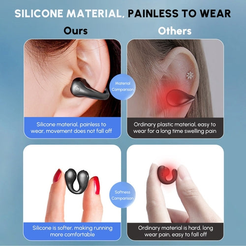 Ear-Clip Bluetooth 5.3 Stereo Earphones Waterproof